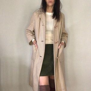 1960s vintage houndstooth swing coat